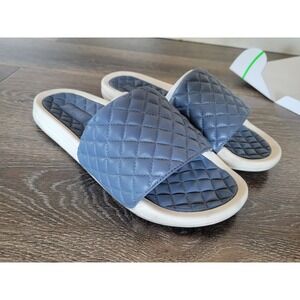 APL Mens Lusso Slide Slate Pristine Quilted Slides Sandals Size 9‎